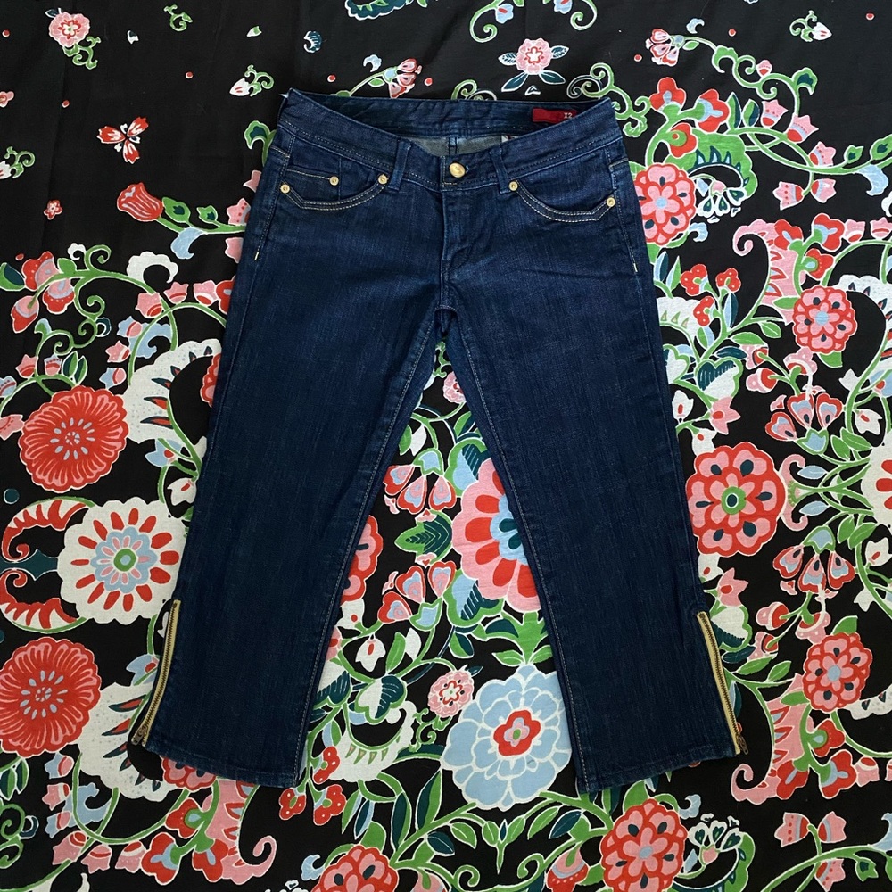 X2 Blue Ankle Cropped Jeans